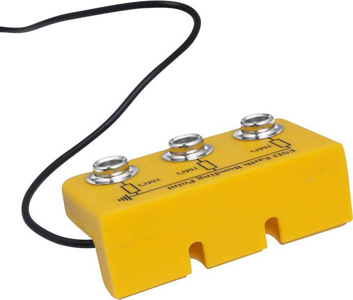 Produktbild Bernstein ESD Erdungsbaustein 3x10mm DK, abgewinkelt, mit Kabel (Statikschutz)