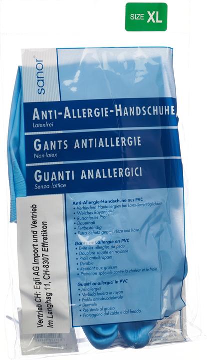 Produktbild Sanor Handschuhe PVC XL blau (XL)