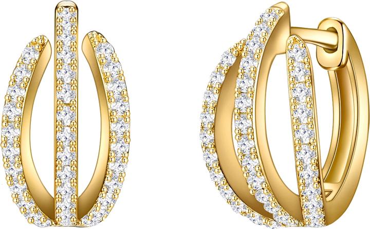 Trilani Damen Sterling Silber Zirkonia gelbgold - 26775 (Sterling Silber)