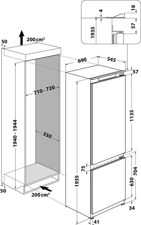 Produktbild Whirlpool REFRIGERATOR BI SP40 812 EU 2 WHP (400 l)