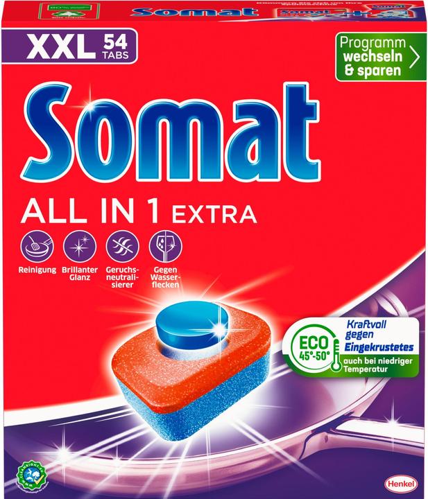 Somat All in 1 Extra (Solide, 54 Cycles de lavage)