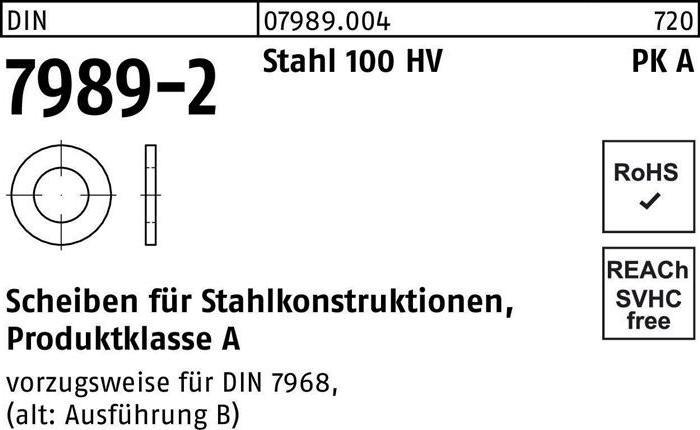 Actual product image Reyher Washer DIN 7989-2 16/17.5x 30 x8 Steel 100HV