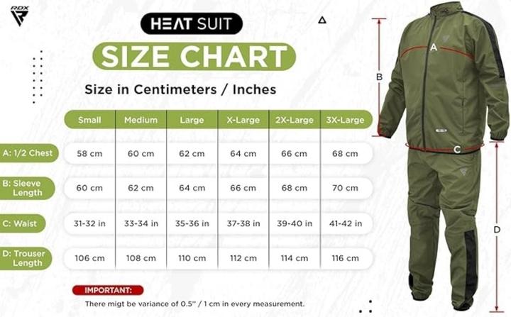 Actual product image Rdx Clothing Sauna Suit C1 Army Green-M