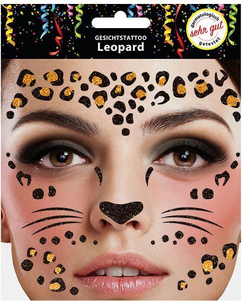 Actual product image Sombo Tatouage du visage léopard