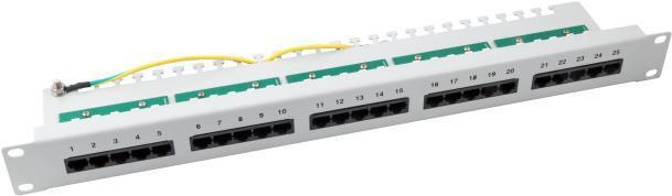Immagine prodotto EFB Elektronik Pannello patch 25xRJ45 8/4 1U, ISDN, RAL9005, Cat. 3