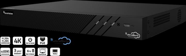 Aritech TruVision NVR Netzwerk-Videorekorder 8 Kanäle, 8x PoE, 2TB (Network Video Recorder (NVR))