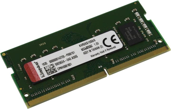 Image du produit Kingston ValueRAM (1 x 8GB, 2666 MHz, RAM DDR4, SO-DIMM)