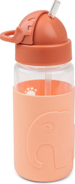 Done by Deer Trinkflasche Easy-grip mit Strohhalm, Elphee Papaya (0.35 l)