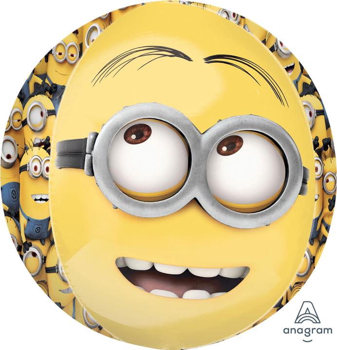 Produktbild Amscan Folienballon Minions Kugelballon Orbz 40cm leer (5 x)