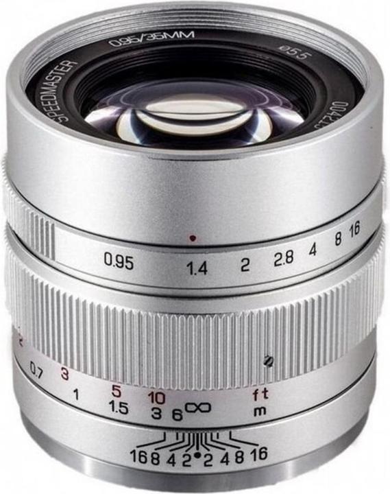 Actual product image Zhongyi Mitakon Fixed focal length Speedm. 35 mm F/0.95 M2 Silver - Fuji X (Fujifilm X, APS-C / DX)