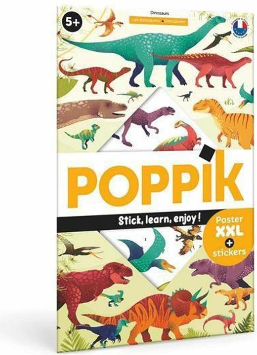 Actual product image Poppik Sticker Learning Poster Dinosaur