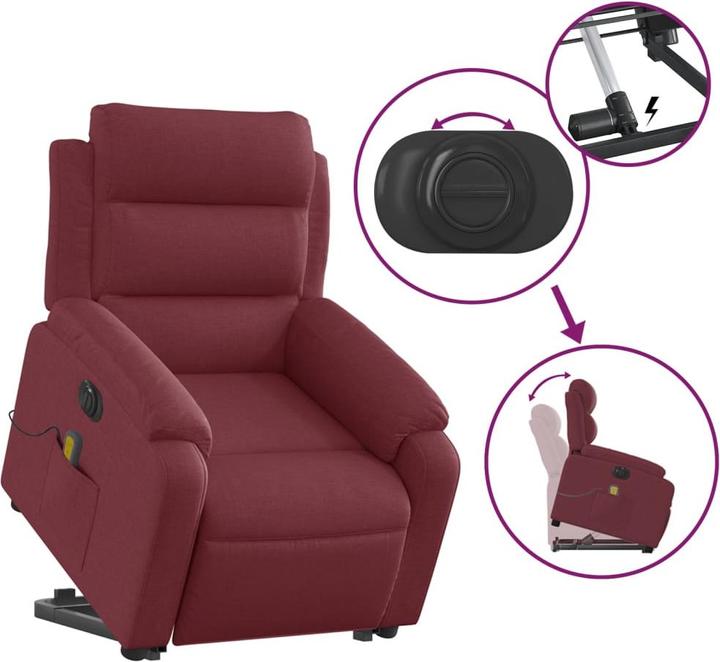 Immagine prodotto VidaXL Poltrona massaggiante elettrica con tessuto di supporto