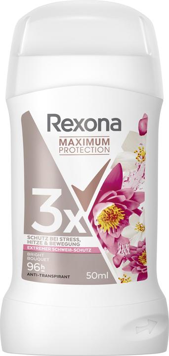 Produktbild Rexona Maximum Protection Deodorant Stick Bright Bouquet Antitranspirant mit 96 Stunden Schweiss und Körper (Stick)