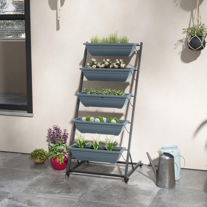 Produktbild Outsunny Blumenkästenständer mit 5 Etagen