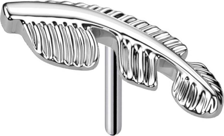 Star Piercing Threadless Feder silber (Titan G23, ohne Messing)