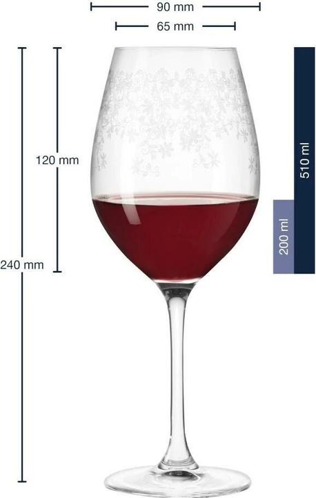 Image du produit Leonardo Château (51 cl, 6 Verres, Verres à vin rouge)