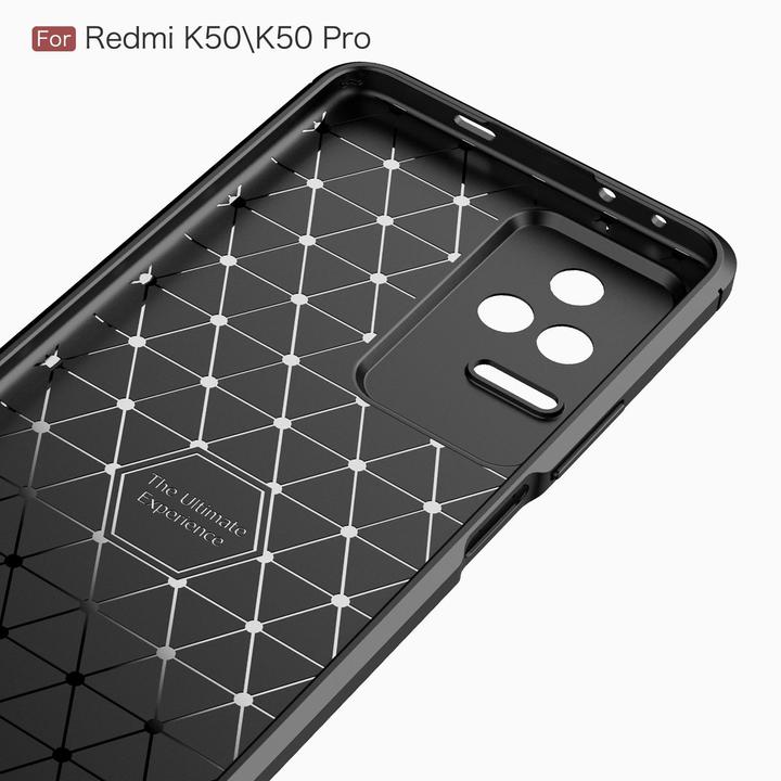 Produktbild König Design Hülle Handy Schutz für Xiaomi Redmi K50 Pro Case Cover Tasche Carbon Etui Bumper (Xiaomi Redmi K50 Pro)