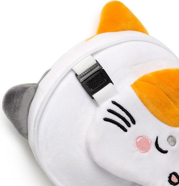 Immagine prodotto Puckator Relaxeazzz Peluche Adoramals Gatto Lola Cuscino da viaggio rotondo e maschera per gli occhi (Cuscino per testa e collo)