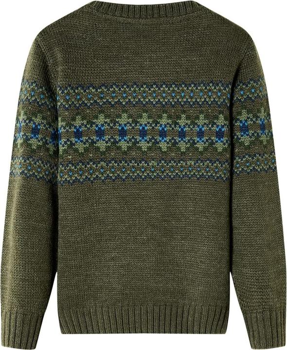 Actual product image VidaXL Kids jumper knitted khaki 128,Material: 100 (128)