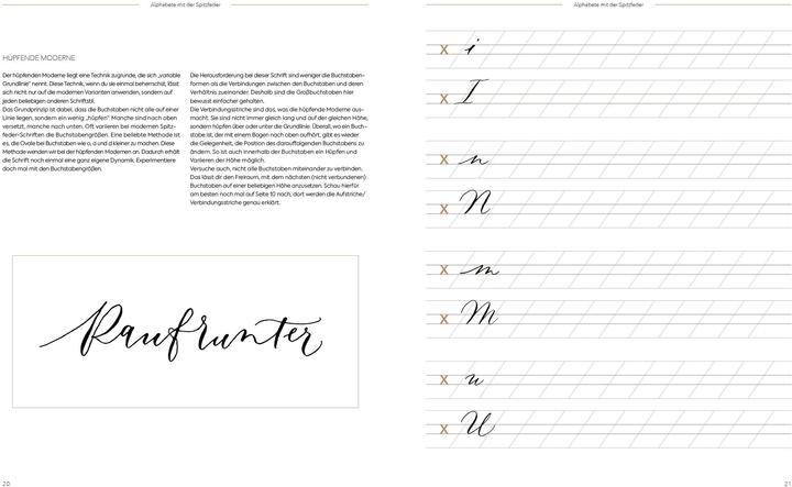 Produktbild Kalligrafie Alphabete – Das praktische Übungsheft (Deutsch, Natascha Safarik, 2021)