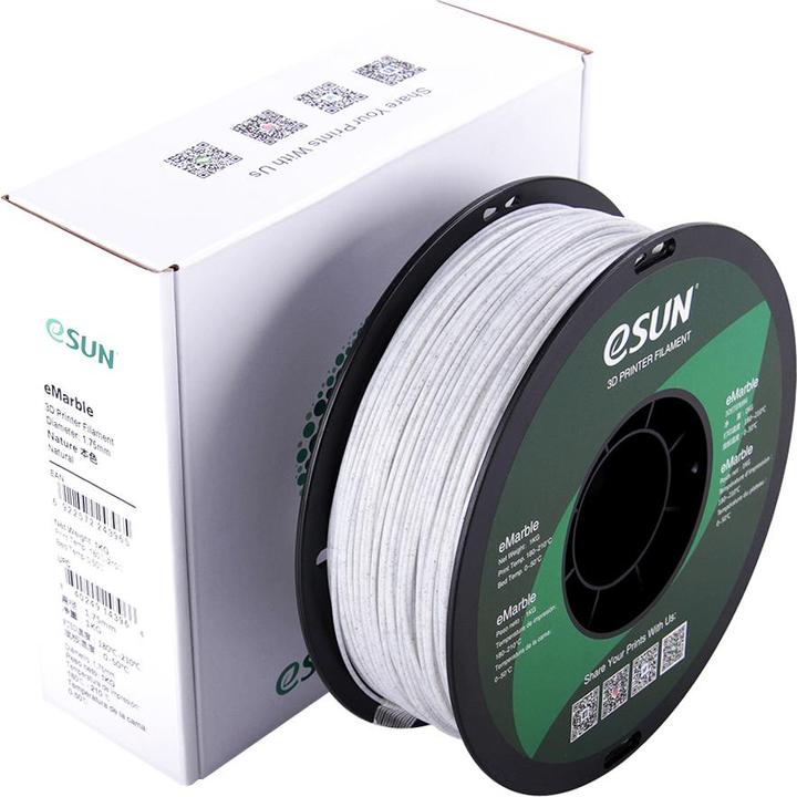 Produktbild eSUN EMARBLE 1,75mm NATURAL 1kg (PLA+, 1.75 mm, 1000 g, Transparent)