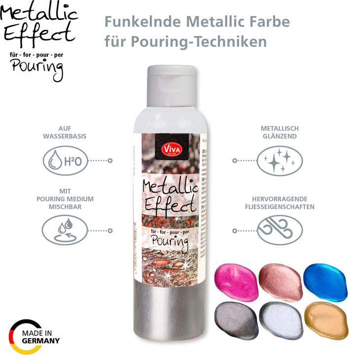 Image du produit Viva Decor Pouring à effet métallique, 120 ml (Argent, 120 ml)