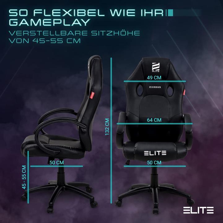 Produktbild Elite Gaming Stuhl MG100 Exodus, schwarz
