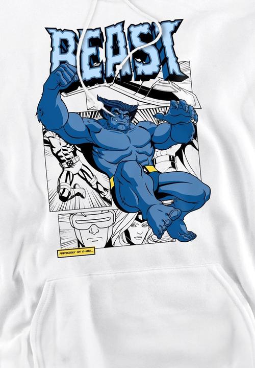 Immagine prodotto X-Men Felpa con Cappuccio La Bestia Comic Uomo (L)