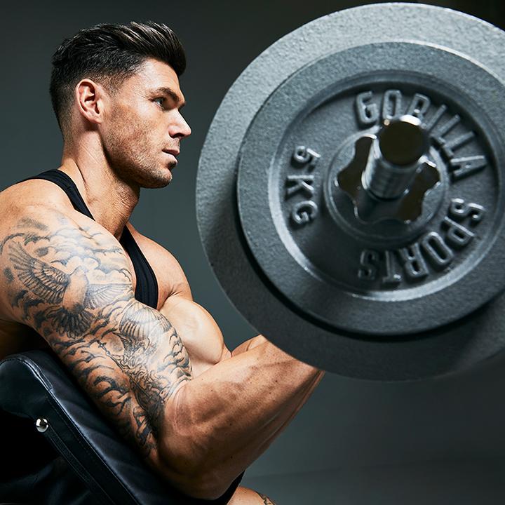 Produktbild Gorilla Sports Hantelscheibenset (4 x 2.5 kg, 4 x 5 kg)
