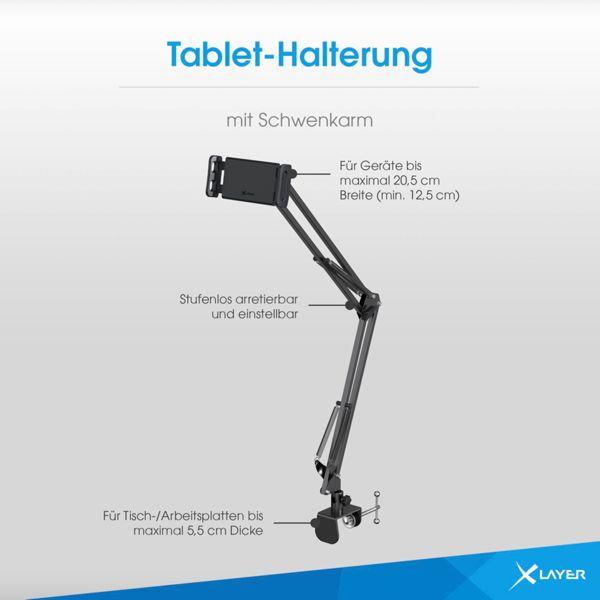 Produktbild Xlayer Tablet-Halterung mit Schwenkarm Black