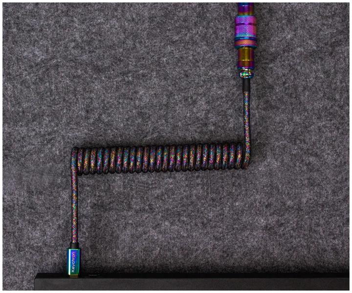 Produktbild Keychron Key RB Premium Coiled Cable Black Angled Cab-7