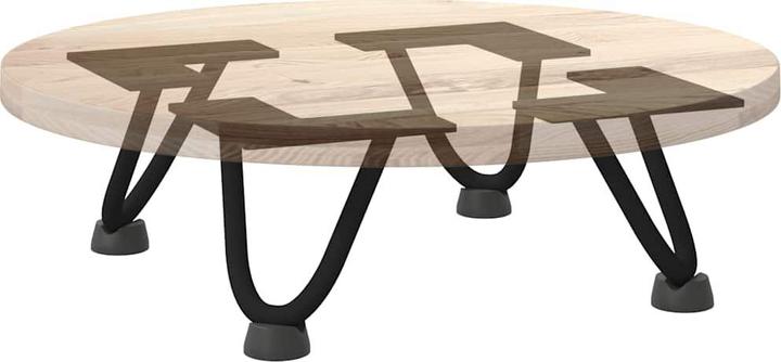 Produktbild VidaXL Haarnadelbeine 4 Stk. Schwarz 10 cm Massivstahl Hairpin Tischbein