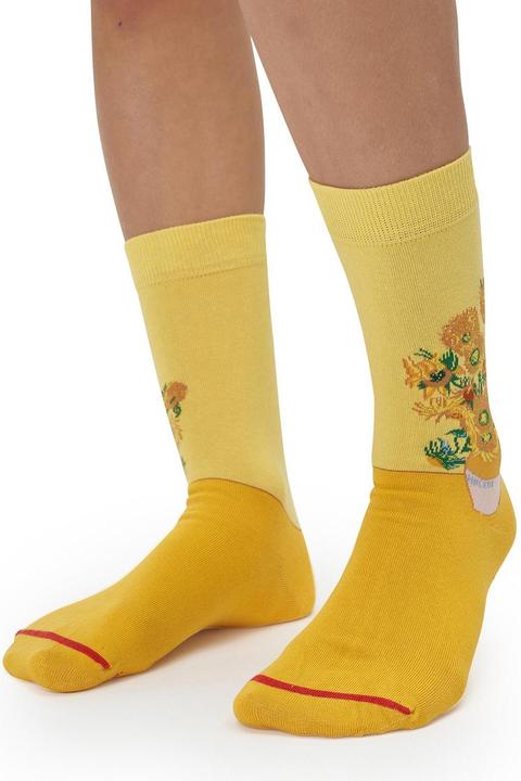 Image du produit MuseARTa Chaussettes Vincent van Gogh - Tournesols (Une unité par pack, 36 - 40)