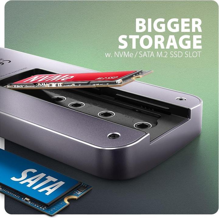 Actual product image Axagon HUB HMC-6GM2 USB 6 in1 10 Gbit (USB-C, 1 Ports)