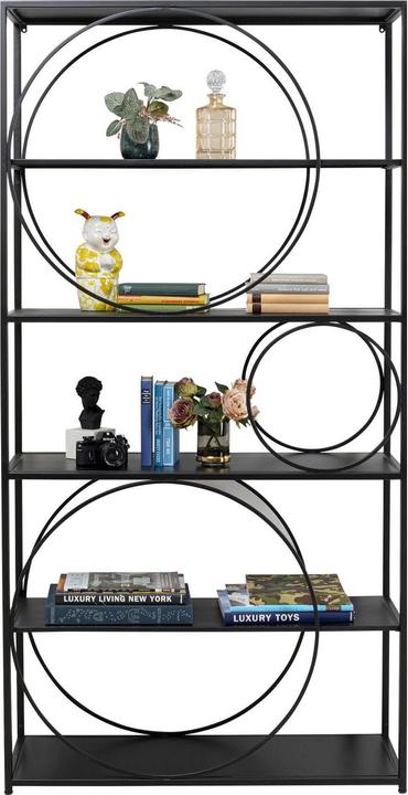 Actual product image Kare Design Shelf Circle black (100 x 35 x 200 cm)