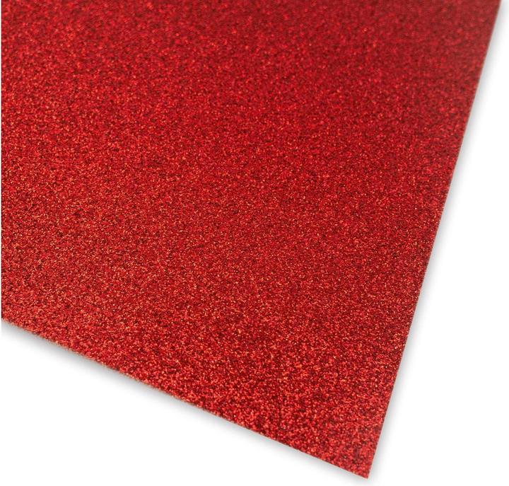 Image du produit Ursus Carton à paillettes A4, 300 gm2, 10 feuilles, rouge (330 g/m², 10 x)