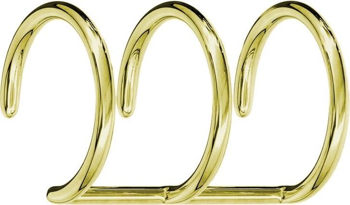 Produktbild Star Piercing Fake Ear Cuff vergoldet mit 3 Ringen mit Titanium Schicht (Chirurgenstahl 316L mit Titanium Schicht)