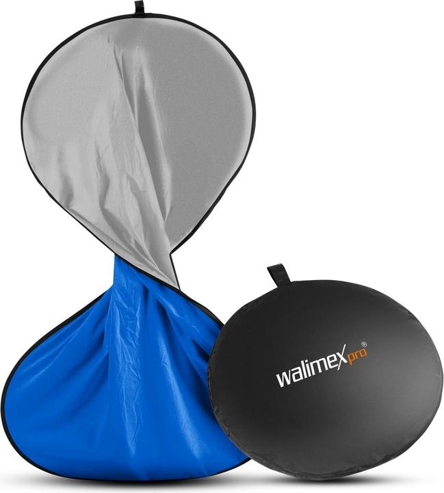 Produktbild Walimex 2in1 Falthintergrund grau/blau, 180x210cm (180 cm, 180 cm)