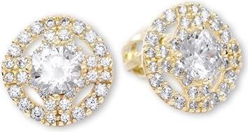 Actual product image Brilio Sparkling yellow gold earrings 239 001 00859