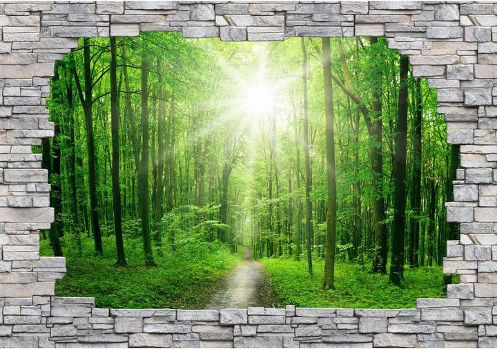 Produktbild Trenddeko 3D Sunny Forest Mauer (432 x 300 cm)