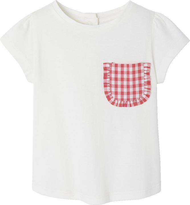 Vertbaudet Bio-Kollektion: Baby T-Shirt mit karierter Tasche