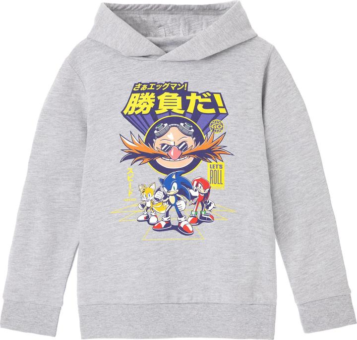 Actual product image Sonic The Hedgehog Boys Let's Roll Hoodie (116)