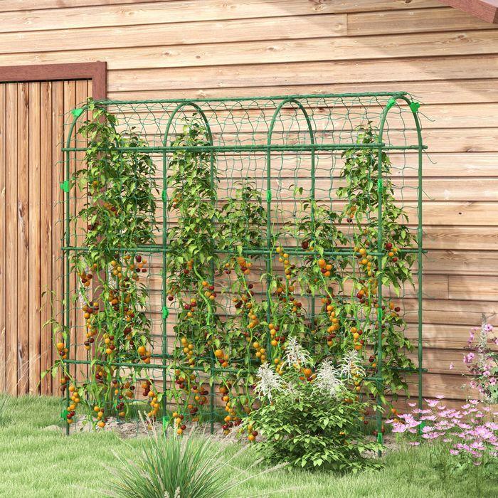 Image du produit Swisshandel24 Treillis, treillis ajustable, avec filet, pour jardin, balcon, acier, vert, 43 x 182 x 183 cm (182 cm, 43 cm)