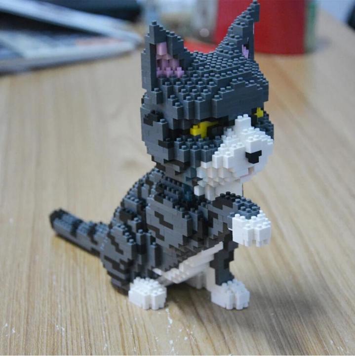 Actual product image Balody 16038 - Gray Cat (1300 pieces)