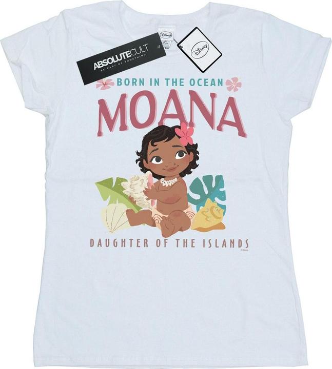 Actual product image Disney Womens/Ladies Moana Born In The Ocean Cotton T-Shirt (XXL)