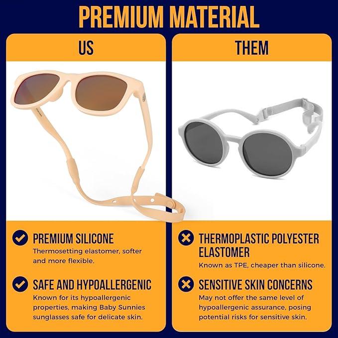 Actual product image Baby Sunnies Baby-Sonnenbrille mit Band Peach