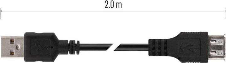 Produktbild Emos USB Kabel 2.0 A Stecker – A Steckdose 2m (2 m, USB 2.0)