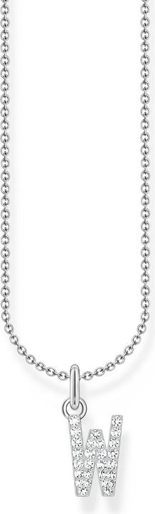 Produktbild Thomas Sabo Kette mit Buchstaben-Anhänger W Silber (925 Sterlingsilber, 38 - 45 cm)
