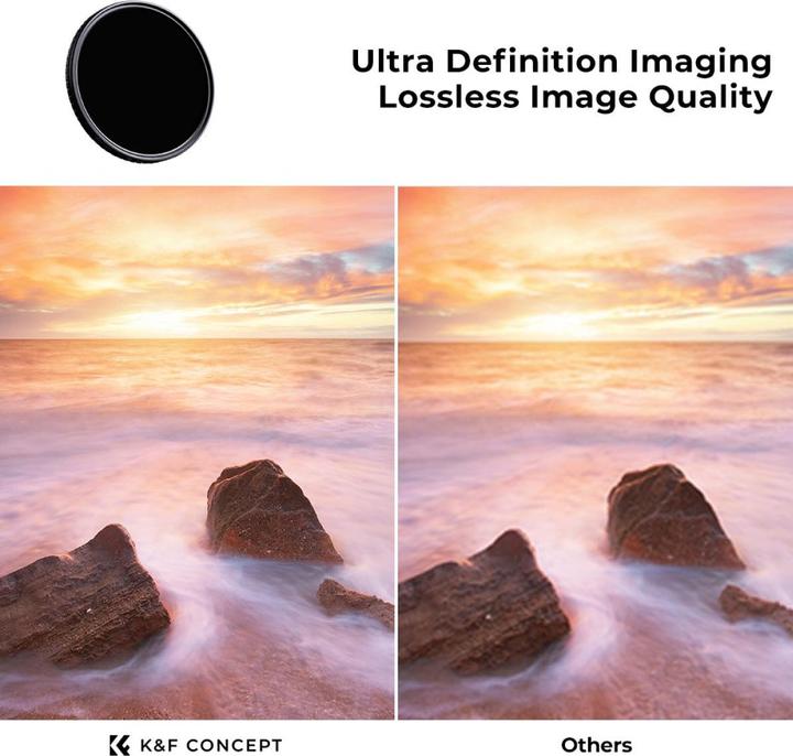 Produktbild K&F Concept Concept Variabel ND Filter - 62mm Nano-X NDX ND8-128 (62 mm, ND- / Graufilter)