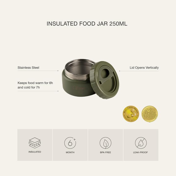 Image du produit Citron Stainless Steel Food Jar 250ml Dusty Blue